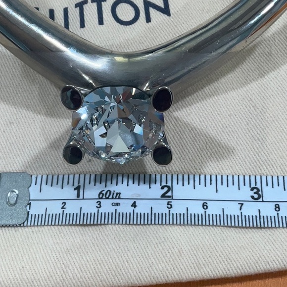 Louis Vuitton Silver Sculptural Necklace with Crystal Accent - Picture 10 of 11